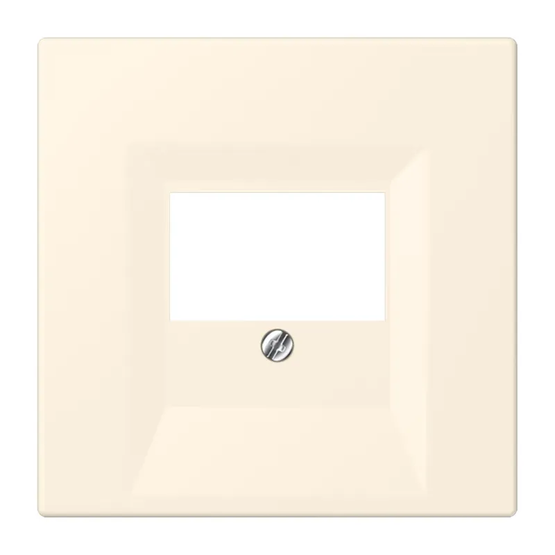 Jung Abdeckung für TAE-Anschlussdosen, Thermoplast lackiert, Serie LS, blanc ivoire LC969T245