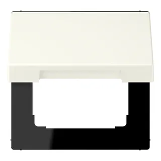 Jung Klappdeckel mit Rückstellfeder, Thermoplast lackiert, Serie LS, blanc ivoire LC990BFKL245