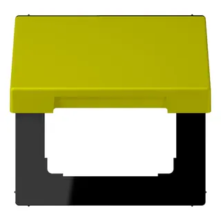 Jung Klappdeckel mit Rückstellfeder, Thermoplast lackiert, Serie LS, vert olive vif LC990BFKL249