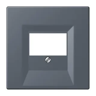 Jung Abdeckung für TAE-Anschlussdosen, Thermoplast lackiert, Serie LS, gris fonce 59 LC969T262