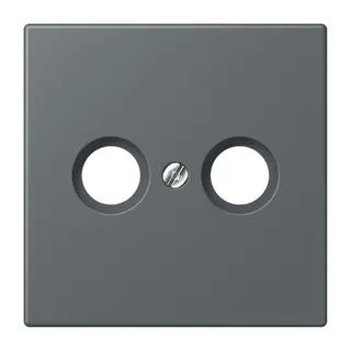 Jung Abdeckung für Antennendosen, Thermoplast lackiert, Serie LS, gris foncé 31 LC990TV202