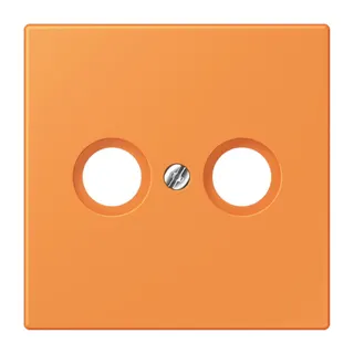 Jung Abdeckung für Antennendosen, Thermoplast lackiert, Serie LS, orange clair LC990TV225