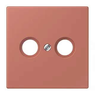Jung Abdeckung für Antennendosen, Thermoplast lackiert, Serie LS, terre sienne brique LC990TV236