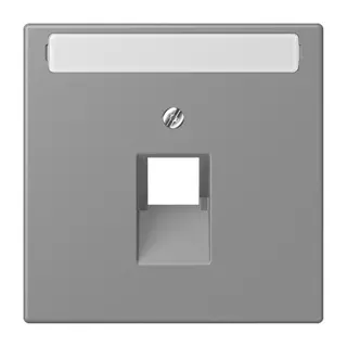 Jung Abdeckung für IAE/UAE-Anschlussdosen 1 x 8-polig, mit Schriftfeld, Thermoplast lackiert, Serie LS, gris 31 LC969-1NAUA203