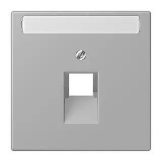 Jung Abdeckung für IAE/UAE-Anschlussdosen 1 x 8-polig, mit Schriftfeld, Thermoplast lackiert, Serie LS, gris moyen LC969-1NAUA204