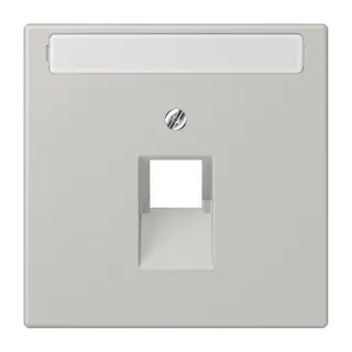 Jung Abdeckung für IAE/UAE-Anschlussdosen 1 x 8-polig, mit Schriftfeld, Thermoplast lackiert, Serie LS, gris clair 31 LC969-1NAUA205