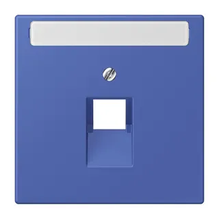 Jung Abdeckung für IAE/UAE-Anschlussdosen 1 x 8-polig, mit Schriftfeld, Thermoplast lackiert, Serie LS, bleu outremer 31 LC969-1NAUA206