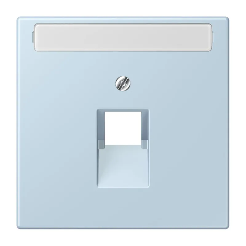 Jung Abdeckung für IAE/UAE-Anschlussdosen 1 x 8-polig, mit Schriftfeld, Thermoplast lackiert, Serie LS, outremerclair LC969-1NAUA208
