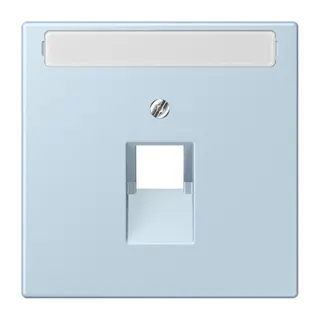 Jung Abdeckung für IAE/UAE-Anschlussdosen 1 x 8-polig, mit Schriftfeld, Thermoplast lackiert, Serie LS, outremerclair LC969-1NAUA208