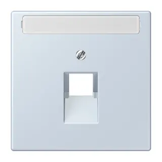 Jung Abdeckung für IAE/UAE-Anschlussdosen 1 x 8-polig, mit Schriftfeld, Thermoplast lackiert, Serie LS, outremer pale LC969-1NAUA209