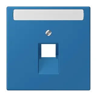 Jung Abdeckung für IAE/UAE-Anschlussdosen 1 x 8-polig, mit Schriftfeld, Thermoplast lackiert, Serie LS, bleu céruléen 31 LC969-1NAUA211