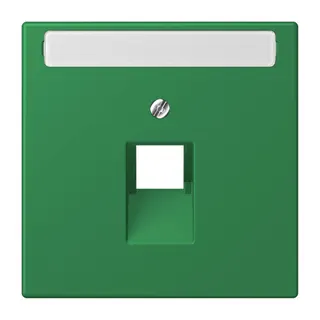 Jung Abdeckung für IAE/UAE-Anschlussdosen 1 x 8-polig, mit Schriftfeld, Thermoplast lackiert, Serie LS, vert foncé LC969-1NAUA219