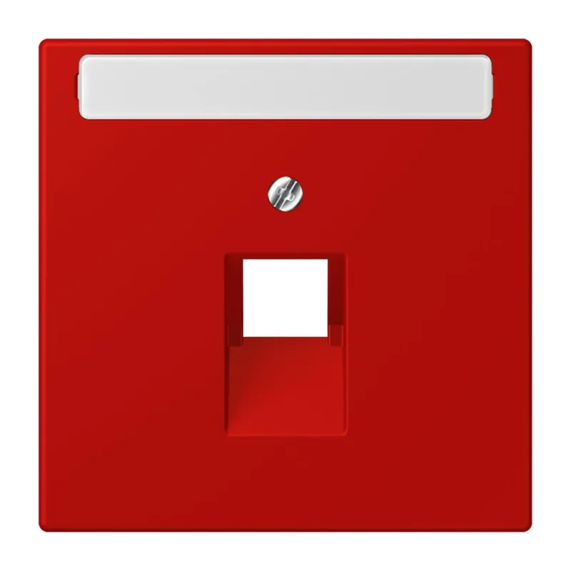 Jung Abdeckung für IAE/UAE-Anschlussdosen 1 x 8-polig, mit Schriftfeld, Thermoplast lackiert, Serie LS, rouge vermillon 31 LC969-1NAUA227