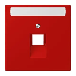 Jung Abdeckung für IAE/UAE-Anschlussdosen 1 x 8-polig, mit Schriftfeld, Thermoplast lackiert, Serie LS, rouge vermillon 31 LC969-1NAUA227