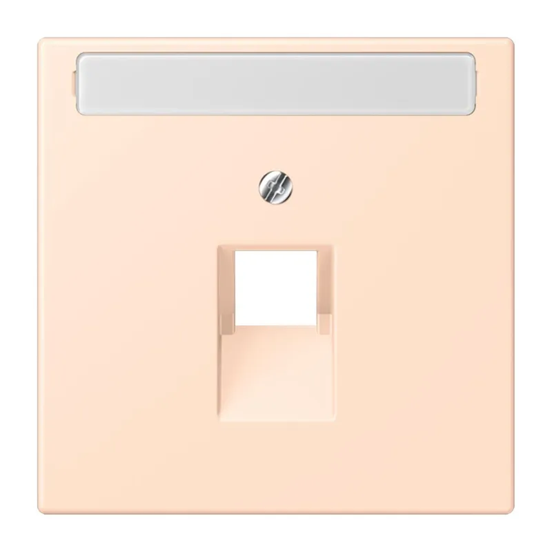 Jung Abdeckung für IAE/UAE-Anschlussdosen 1 x 8-polig, mit Schriftfeld, Thermoplast lackiert, Serie LS, rose pâle LC969-1NAUA228