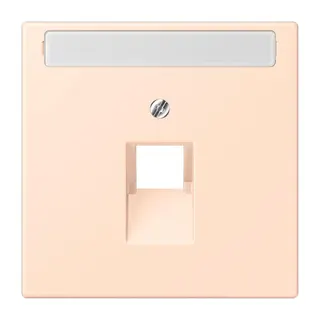 Jung Abdeckung für IAE/UAE-Anschlussdosen 1 x 8-polig, mit Schriftfeld, Thermoplast lackiert, Serie LS, rose pâle LC969-1NAUA228