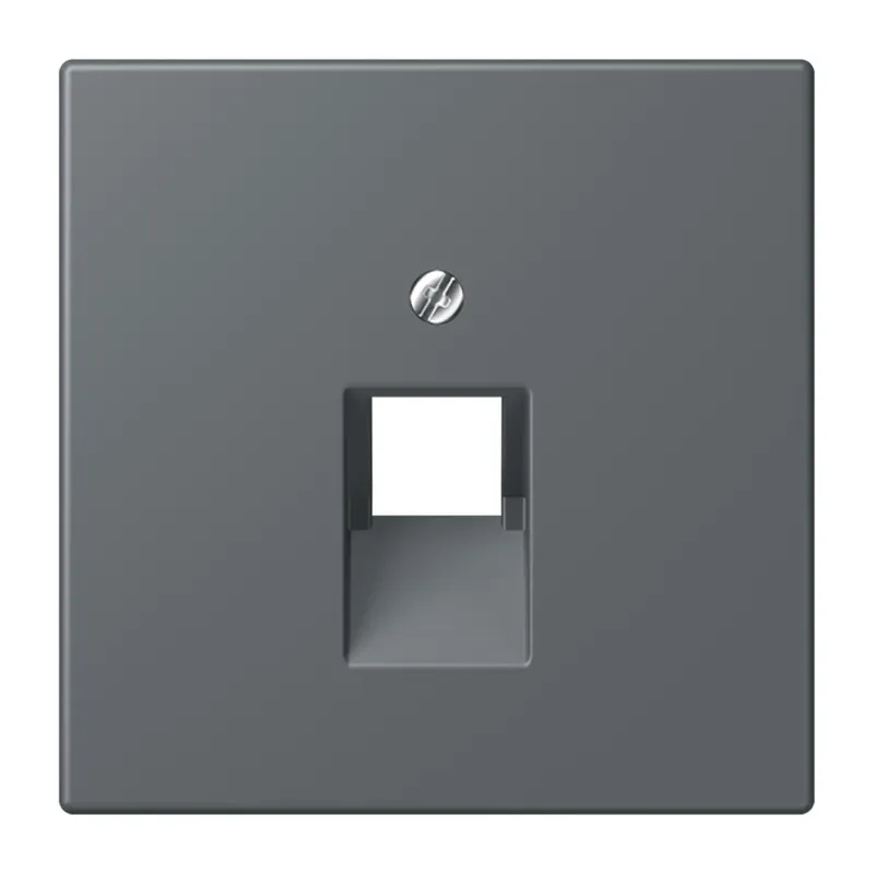 Jung Abdeckung für IAE/UAE-Anschlussdosen 1 x 8-polig, Thermoplast lackiert, Serie LS, gris foncé 31 LC969-1UA202