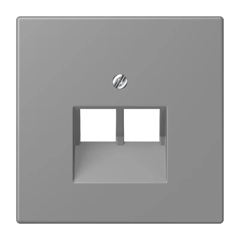 Jung Abdeckung für IAE/UAE-Anschlussdosen 2 x 8-polig, Thermoplast lackiert, Serie LS, gris 31 LC969-2UA203