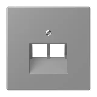Jung Abdeckung für IAE/UAE-Anschlussdosen 2 x 8-polig, Thermoplast lackiert, Serie LS, gris 31 LC969-2UA203