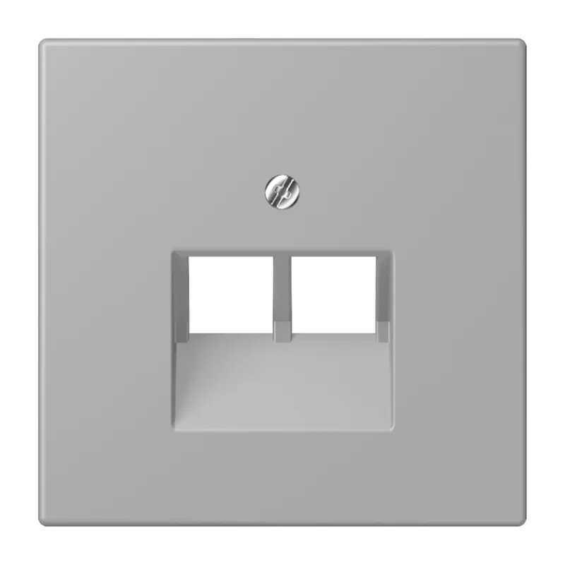 Jung Abdeckung für IAE/UAE-Anschlussdosen 2 x 8-polig, Thermoplast lackiert, Serie LS, gris moyen LC969-2UA204
