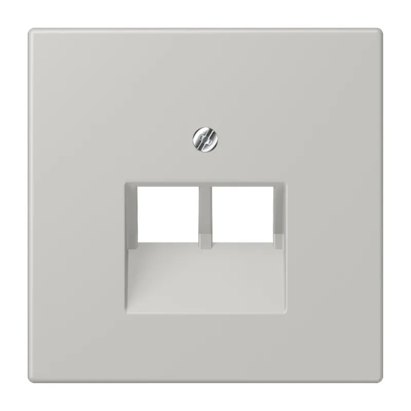 Jung Abdeckung für IAE/UAE-Anschlussdosen 2 x 8-polig, Thermoplast lackiert, Serie LS, gris clair 31 LC969-2UA205