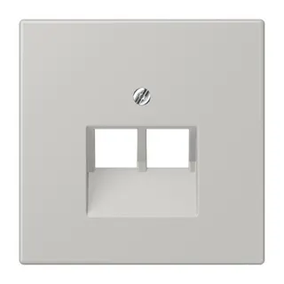 Jung Abdeckung für IAE/UAE-Anschlussdosen 2 x 8-polig, Thermoplast lackiert, Serie LS, gris clair 31 LC969-2UA205