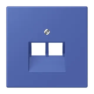 Jung Abdeckung für IAE/UAE-Anschlussdosen 2 x 8-polig, Thermoplast lackiert, Serie LS, bleu outremer 31 LC969-2UA206