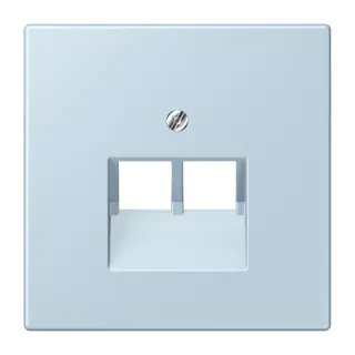 Jung Abdeckung für IAE/UAE-Anschlussdosen 2 x 8-polig, Thermoplast lackiert, Serie LS, outremerclair LC969-2UA208
