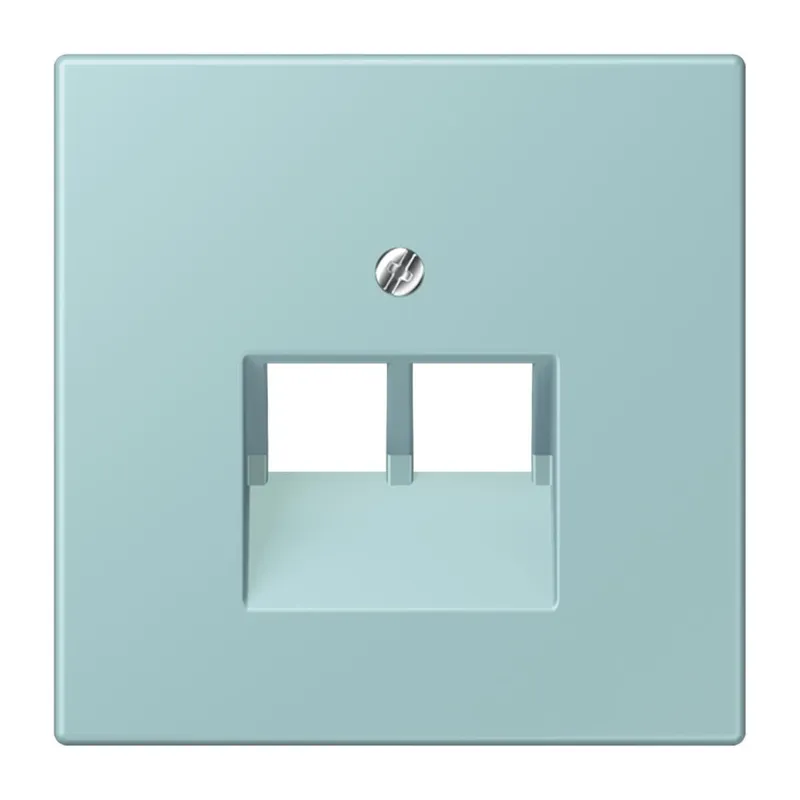 Jung Abdeckung für IAE/UAE-Anschlussdosen 2 x 8-polig, Thermoplast lackiert, Serie LS, céruléen clair LC969-2UA214
