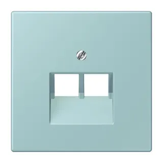 Jung Abdeckung für IAE/UAE-Anschlussdosen 2 x 8-polig, Thermoplast lackiert, Serie LS, céruléen clair LC969-2UA214