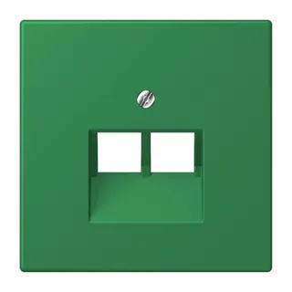 Jung Abdeckung für IAE/UAE-Anschlussdosen 2 x 8-polig, Thermoplast lackiert, Serie LS, vert foncé LC969-2UA219