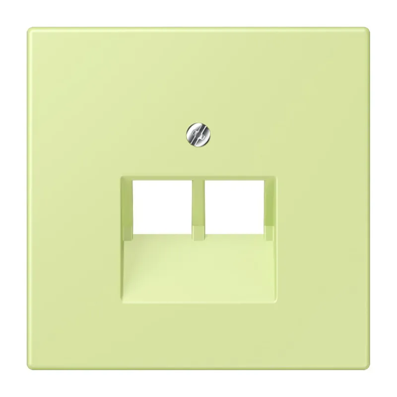 Jung Abdeckung für IAE/UAE-Anschlussdosen 2 x 8-polig, Thermoplast lackiert, Serie LS, vert jaune clair LC969-2UA222