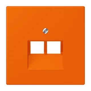 Jung Abdeckung für IAE/UAE-Anschlussdosen 2 x 8-polig, Thermoplast lackiert, Serie LS, orange LC969-2UA224