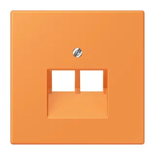 Jung Abdeckung für IAE/UAE-Anschlussdosen 2 x 8-polig, Thermoplast lackiert, Serie LS, orange clair LC969-2UA225