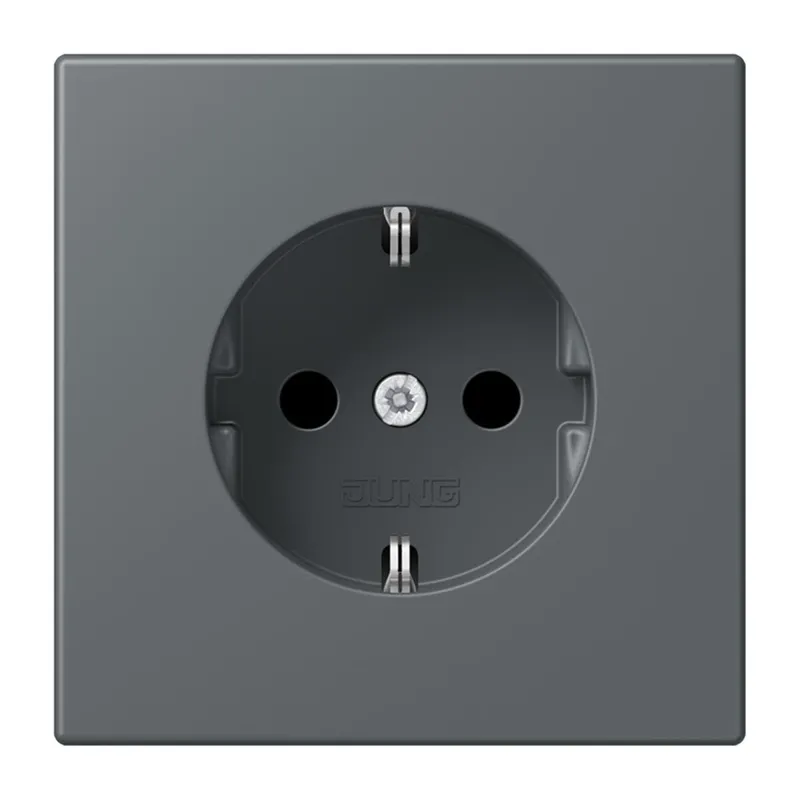 Jung SCHUKO Steckdose, 16 A 250 V ~, Serie LS, gris foncé 31 LC1520202