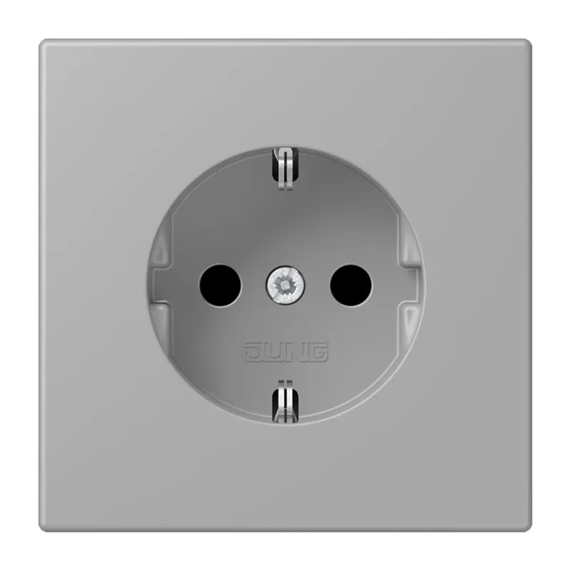 Jung SCHUKO Steckdose, 16 A 250 V ~, SAFETY+, Serie LS, gris moyen LC1520KI204