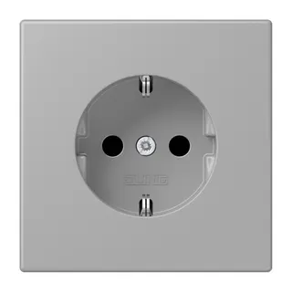 Jung SCHUKO Steckdose, 16 A 250 V ~, SAFETY+, Serie LS, gris moyen LC1520KI204