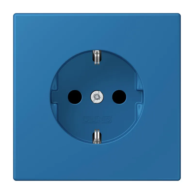 Jung SCHUKO Steckdose, 16 A 250 V ~, Schraubklemmen, Serie LS, bleu céruléen 31 LC1521211
