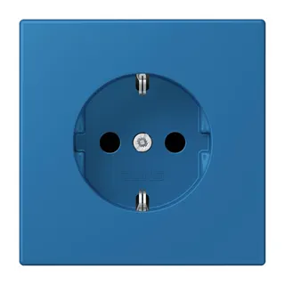 Jung SCHUKO Steckdose, 16 A 250 V ~, SAFETY+, Serie LS, bleu céruléen 31 LC1520KI211