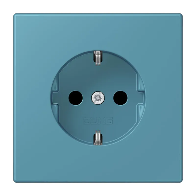 Jung SCHUKO Steckdose, 16 A 250 V ~, ohne Krallen, Serie LS, céruléen vif LC1520N212