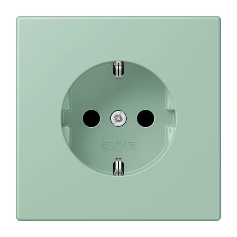 Jung SCHUKO Steckdose, 16 A 250 V ~, Schraubklemmen, Serie LS, vert anglais clair LC1521217