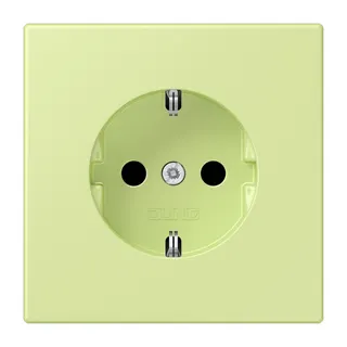 Jung SCHUKO Steckdose, 16 A 250 V ~, SAFETY+, Serie LS, vert jaune clair LC1520KI222