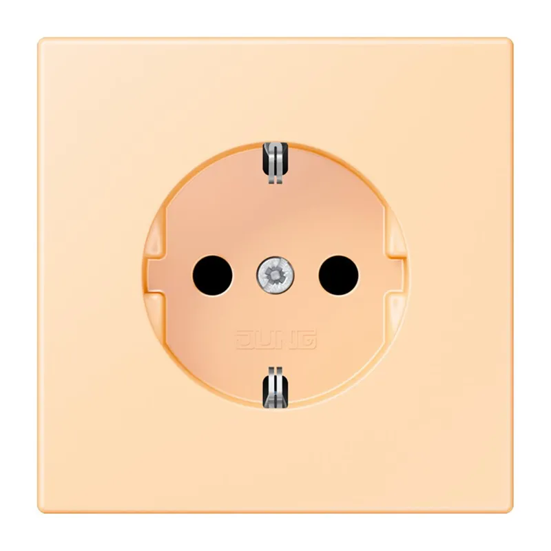 Jung SCHUKO Steckdose, 16 A 250 V ~, ohne Krallen, Serie LS, ocre LC1520N223