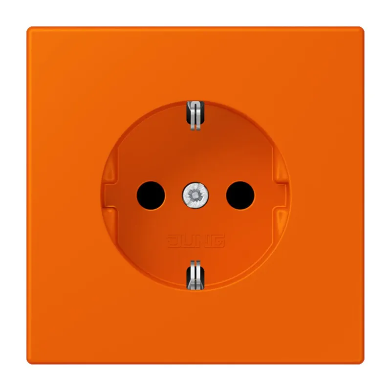 Jung SCHUKO Steckdose, 16 A 250 V ~, ohne Krallen, Serie LS, orange LC1520N224