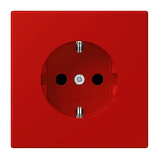 Jung SCHUKO Steckdose, 16 A 250 V ~, SAFETY+, Serie LS, rouge vermillon 31 LC1520KI227