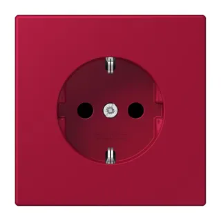 Jung SCHUKO Steckdose, 16 A 250 V ~, SAFETY+, Serie LS, rouge carmin LC1520KI229