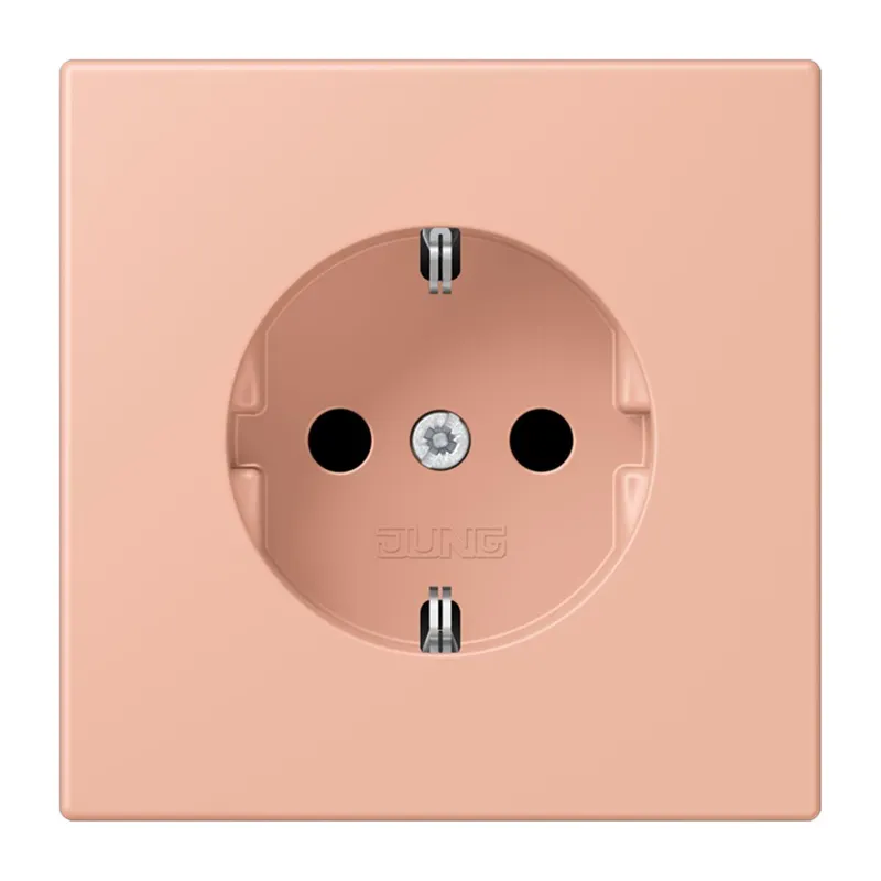 Jung SCHUKO Steckdose, 16 A 250 V ~, Schraubklemmen, Serie LS, rose clair LC1521231
