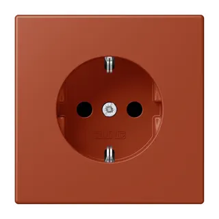 Jung SCHUKO Steckdose, 16 A 250 V ~, SAFETY+, Serie LS, l'ocre rouge LC1520KI232