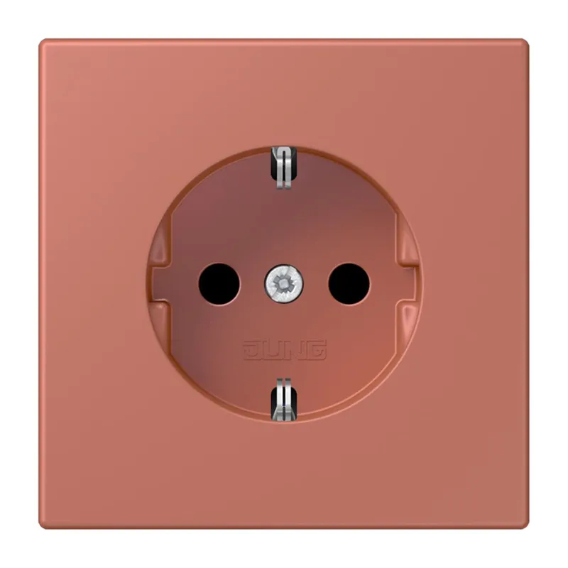 Jung SCHUKO Steckdose, 16 A 250 V ~, SAFETY+, Serie LS, terre sienne brique LC1520KI236