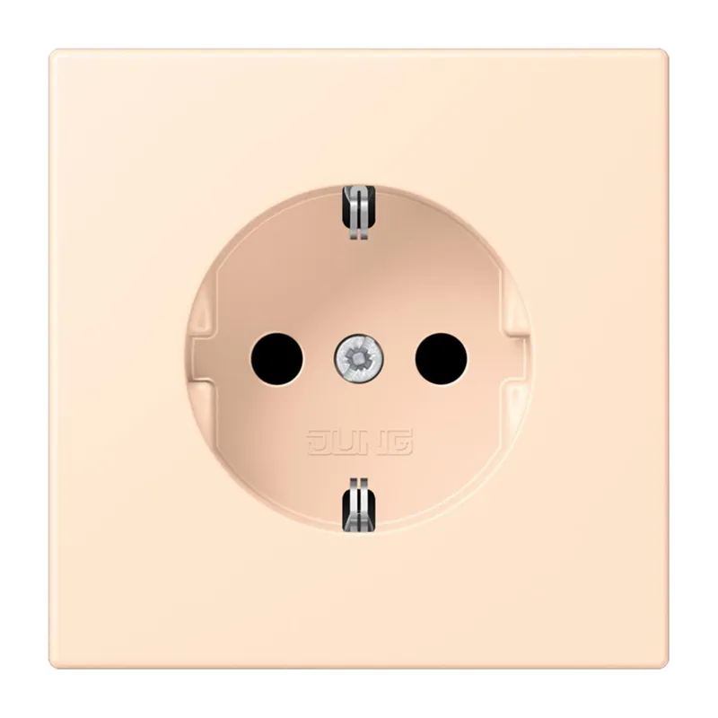 Jung SCHUKO Steckdose, 16 A 250 V ~, ohne Krallen, Serie LS, terre sienne pâle LC1520N238